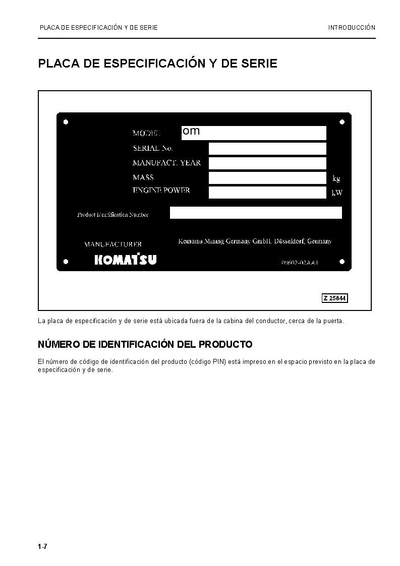 Protected: PC8000-6(DEU) S/N 12078-12078 Operation manual (Spanish)