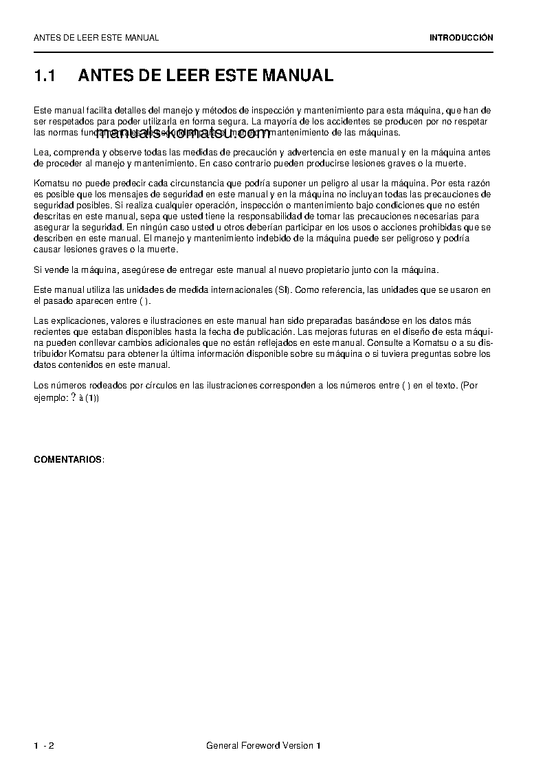 Protected: PC8000-6(DEU) S/N 12084-12084 Operation manual (Spanish)