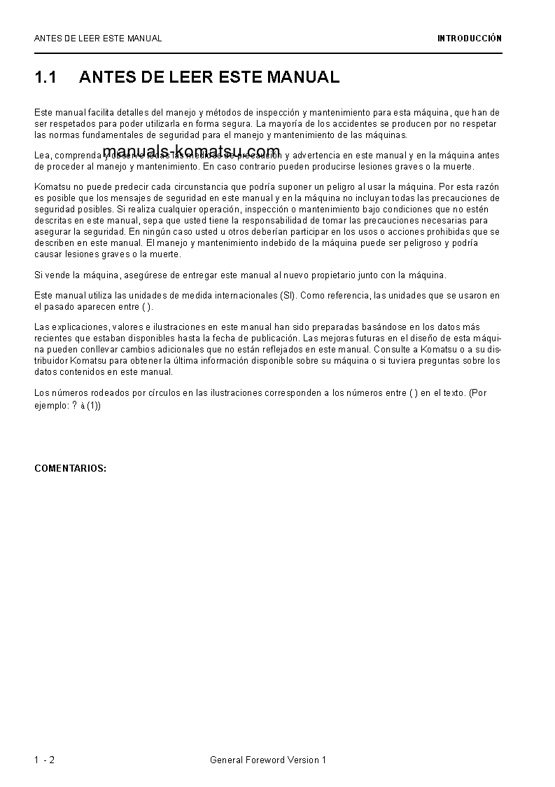 Protected: PC8000-6(DEU) S/N 12086-12086 Operation manual (Spanish)