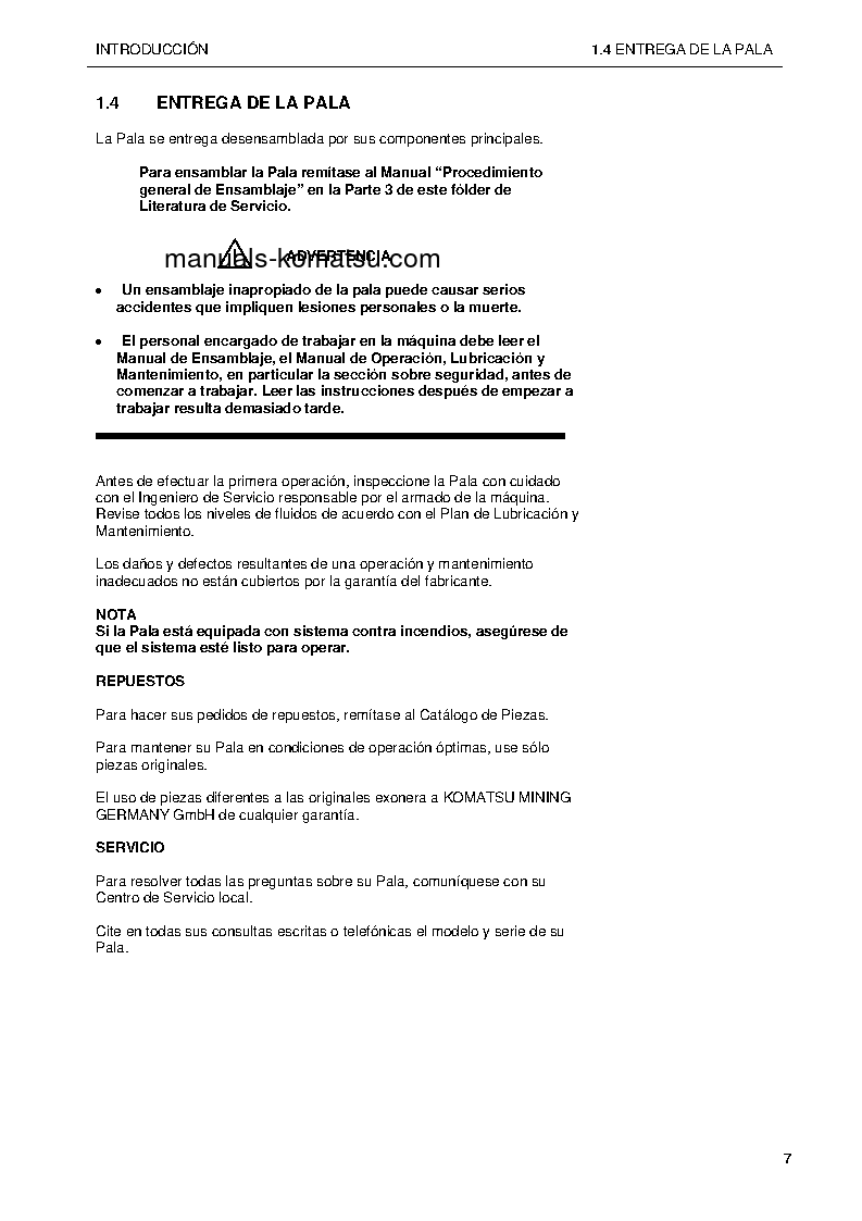 Protected: PC5500-6(DEU) S/N 15064 Operation manual (Spanish)