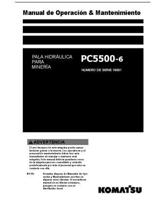 PC5500-6(DEU) S/N 15091-15091 Operation manual (Spanish)