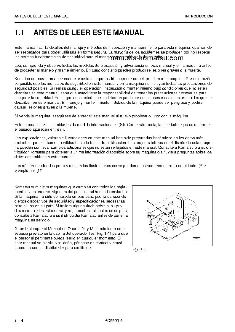 Protected: PC5500-6(DEU) S/N 15093-15093 Operation manual (Spanish)