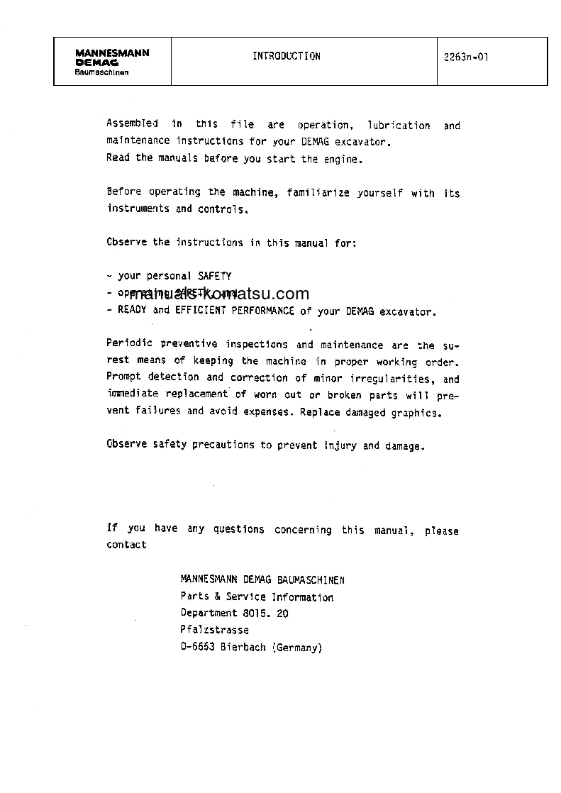 Protected: H185S(DEU) S/N 06081 Operation manual (English)