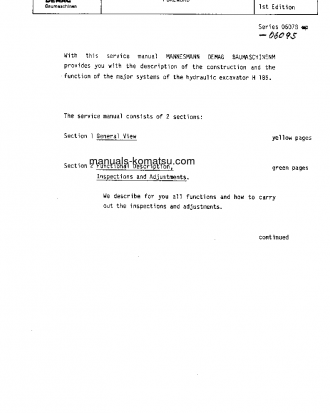 H185S(DEU) S/N 06081 Shop (repair) manual (English)