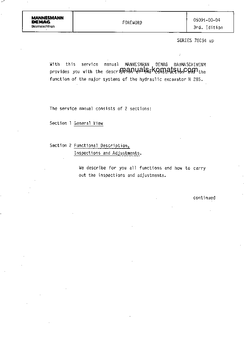 Protected: H285S(DEU) S/N 78094 Shop (repair) manual (English)