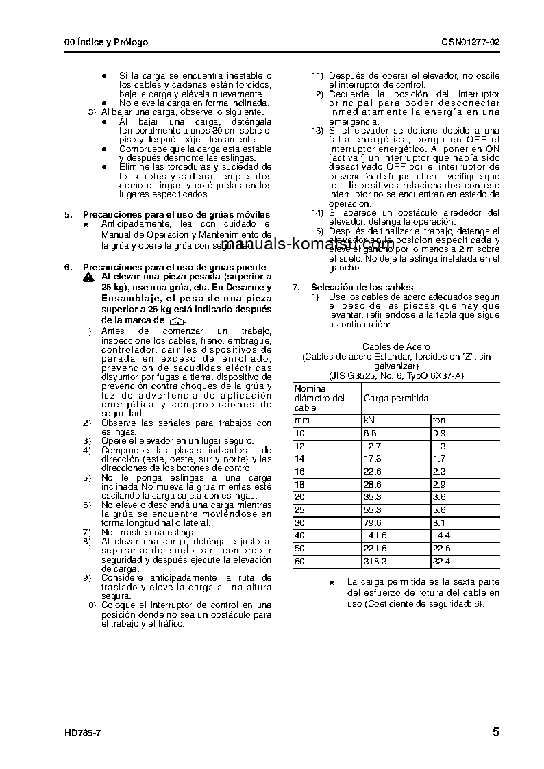 Protected: HD785-7(JPN) S/N 7001-UP Shop (repair) manual (Spanish)