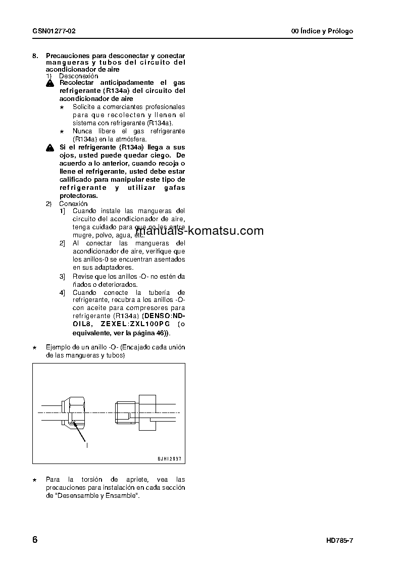 Protected: HD785-7(JPN) S/N 7001-UP Shop (repair) manual (Spanish)