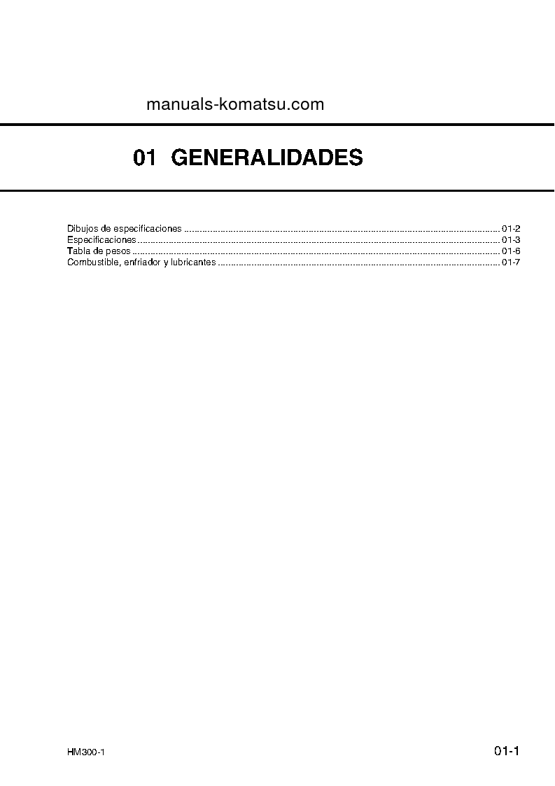 Protected: HM300-1(USA)-L S/N A10001-UP Shop (repair) manual (Spanish)