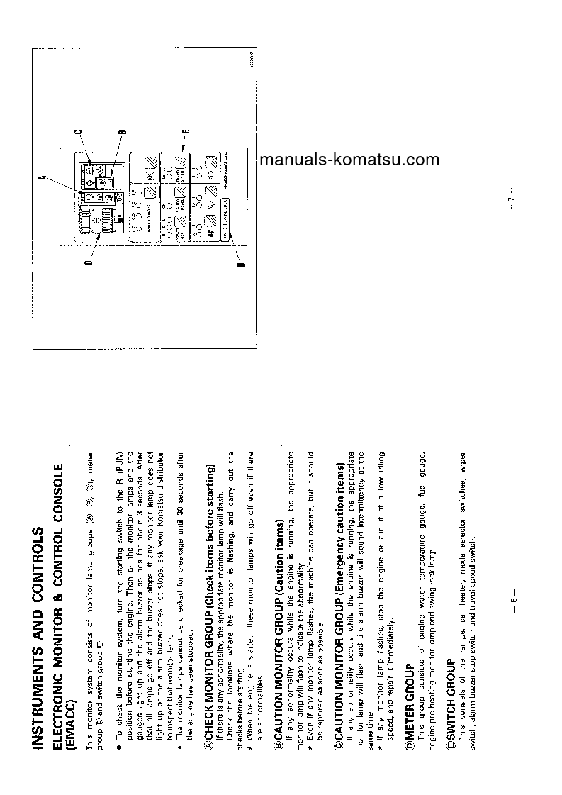 Protected: PC210-5(GBR)-K S/N K20001-K21557 Operation manual (English)