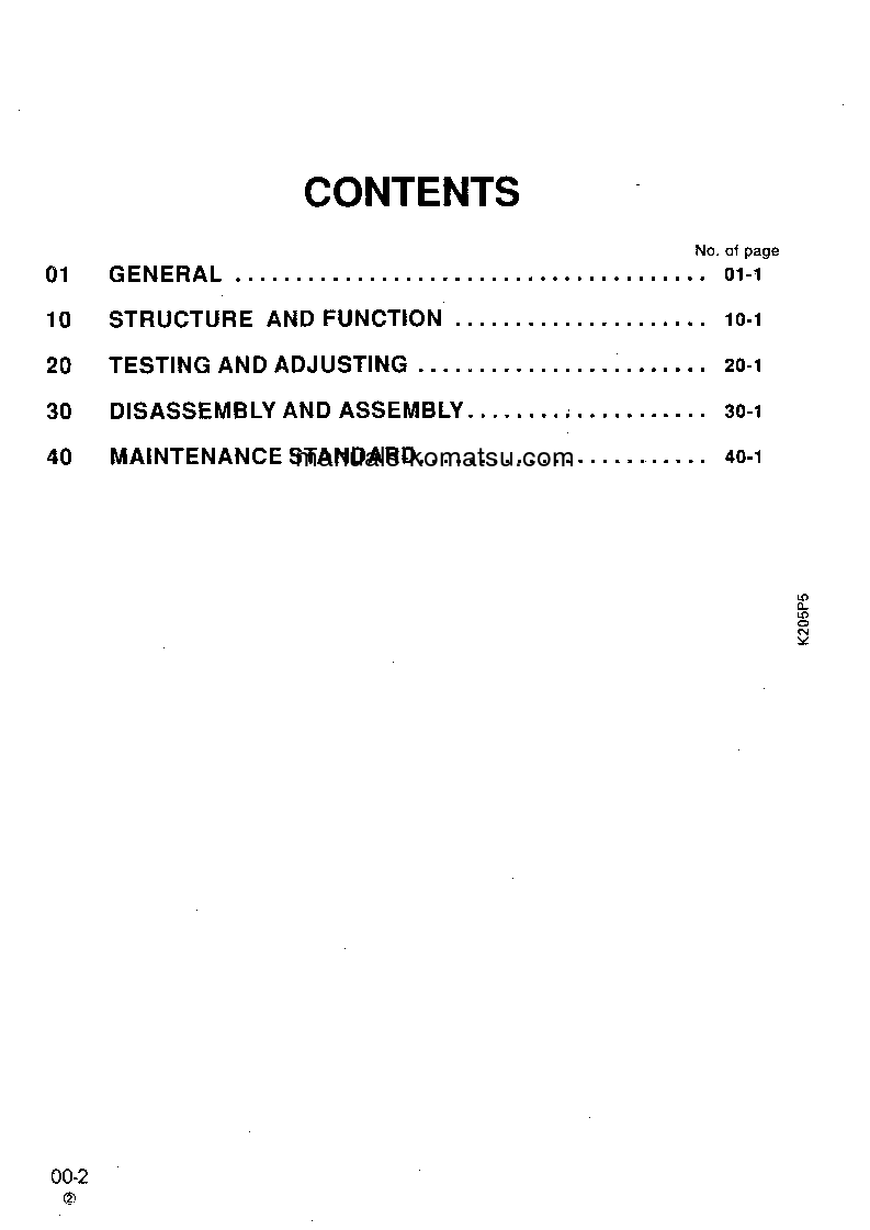 Protected: PC240-5(GBR)-KP S/N K20001-UP Shop (repair) manual (English)