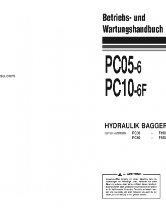 PC10-6(ITA) S/N F15001-UP Operation manual (German)