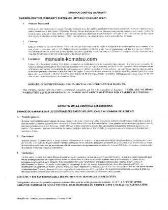 D61PX-12(BRA) S/N B1501-B3000 Operation manual (English)