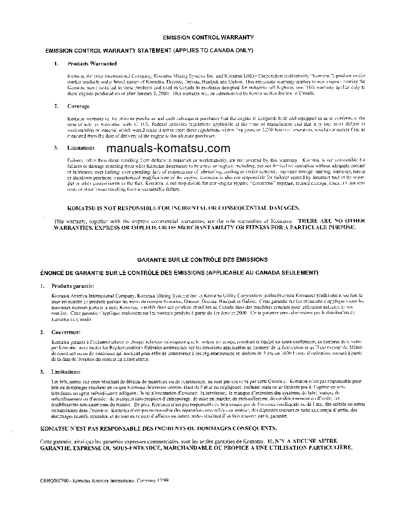 Protected: D61PX-12(BRA) S/N B1501-B3000 Operation manual (English)