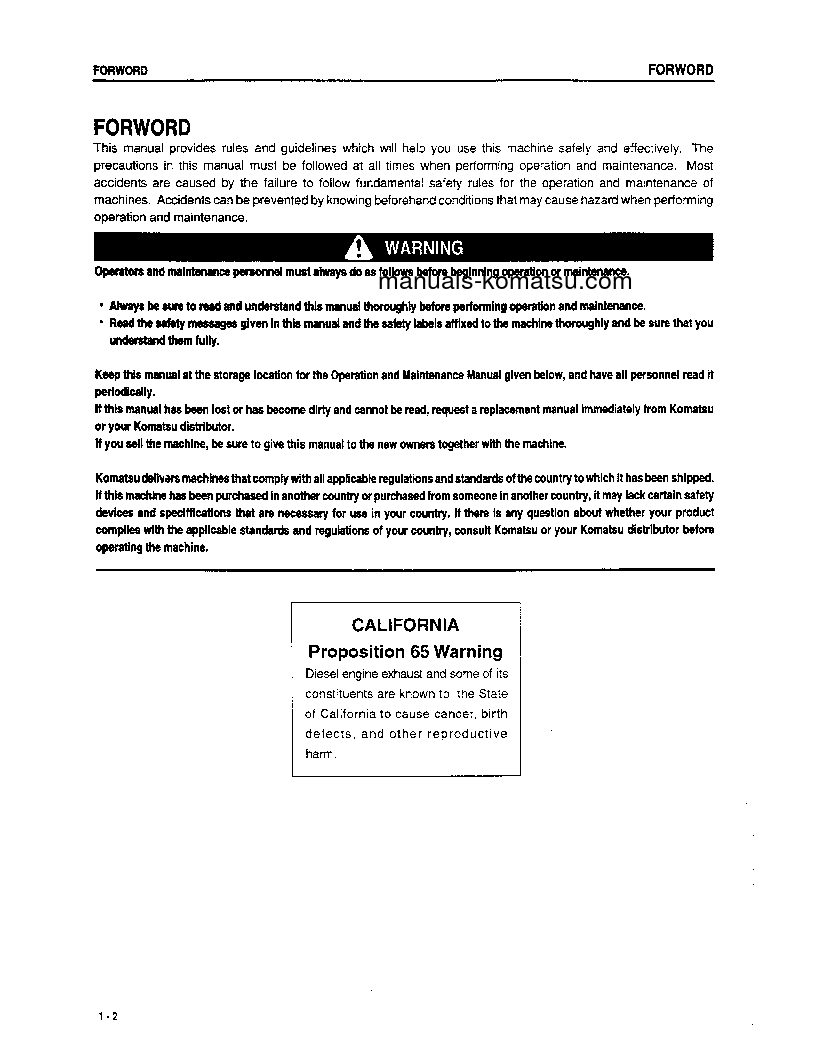 Protected: D61PX-12(BRA) S/N B1501-B3000 Operation manual (English)