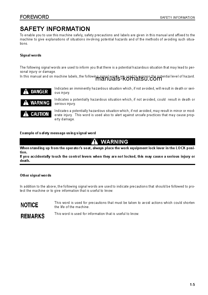 Protected: D61EX-15(BRA)-E0 S/N B46105-UP Operation manual (English)