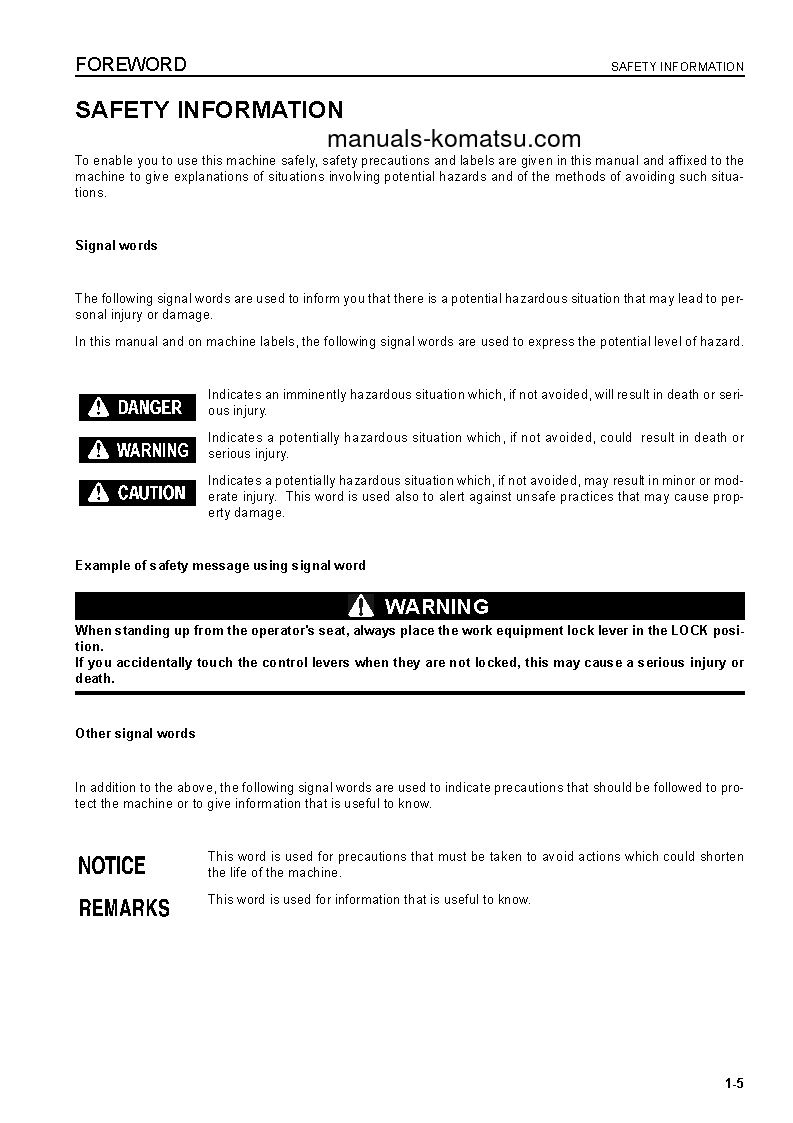 Protected: D61EX-15(BRA) S/N B40001-UP Operation manual (English)
