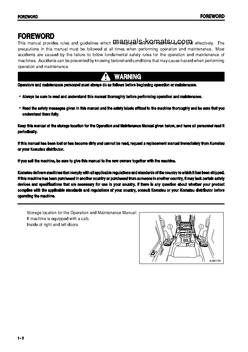 Protected: D61PX-12(BRA) S/N B3001-UP Operation manual (English)