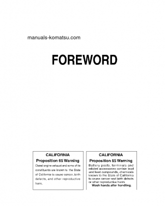 D61PX-12(BRA)-SA S/N B3001-UP Operation manual (English)