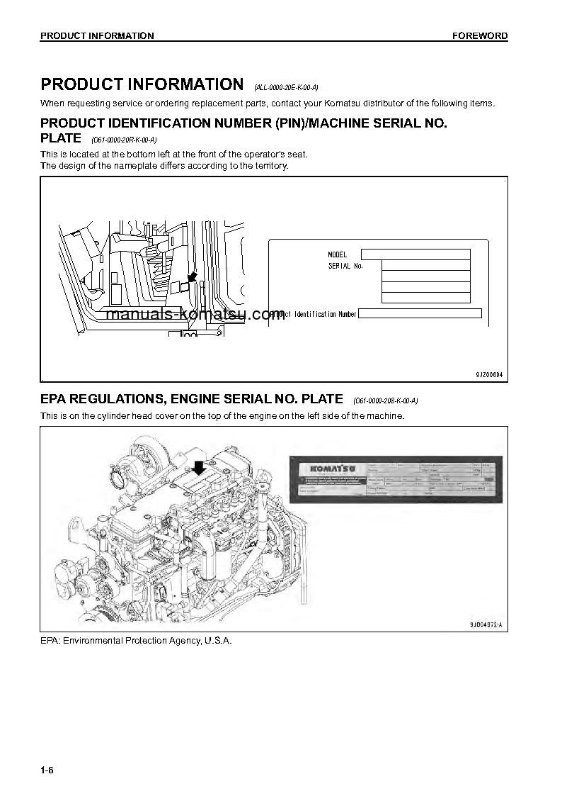 Protected: D61EX-23(BRA)-M0 S/N B50001-UP Operation manual (English)