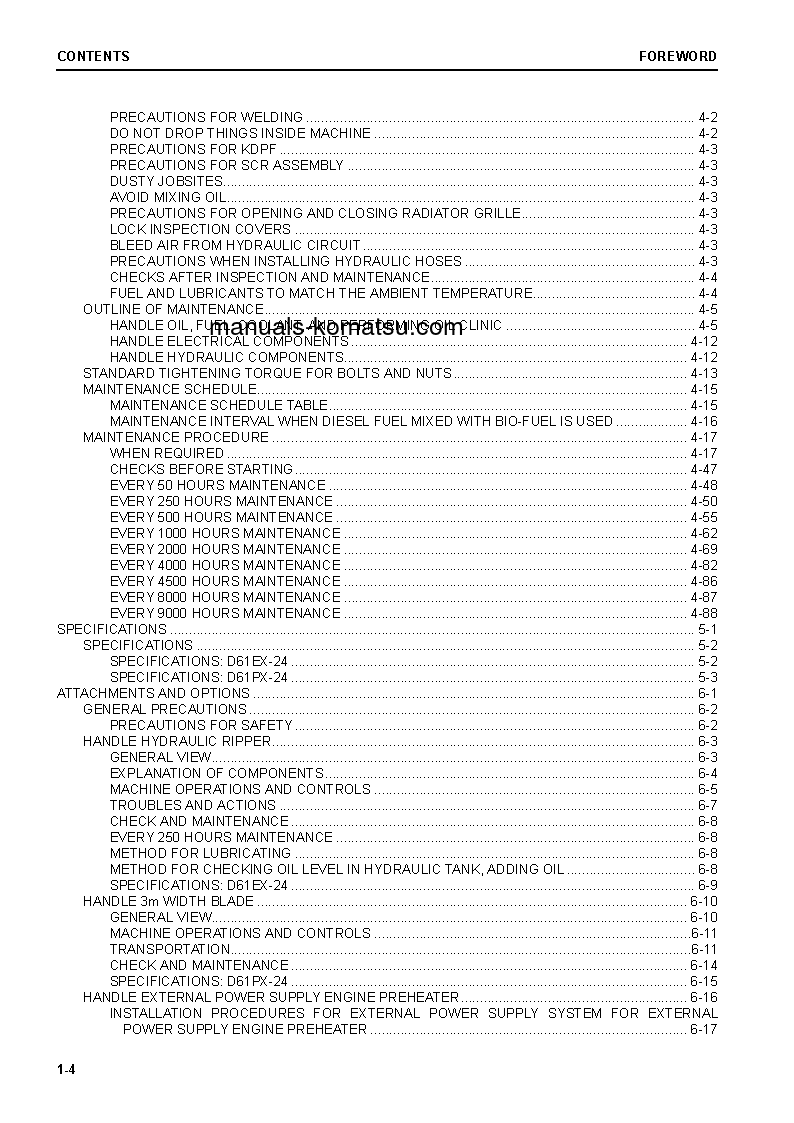 Protected: D61PX-24(BRA) S/N B61370-UP Operation manual (English)