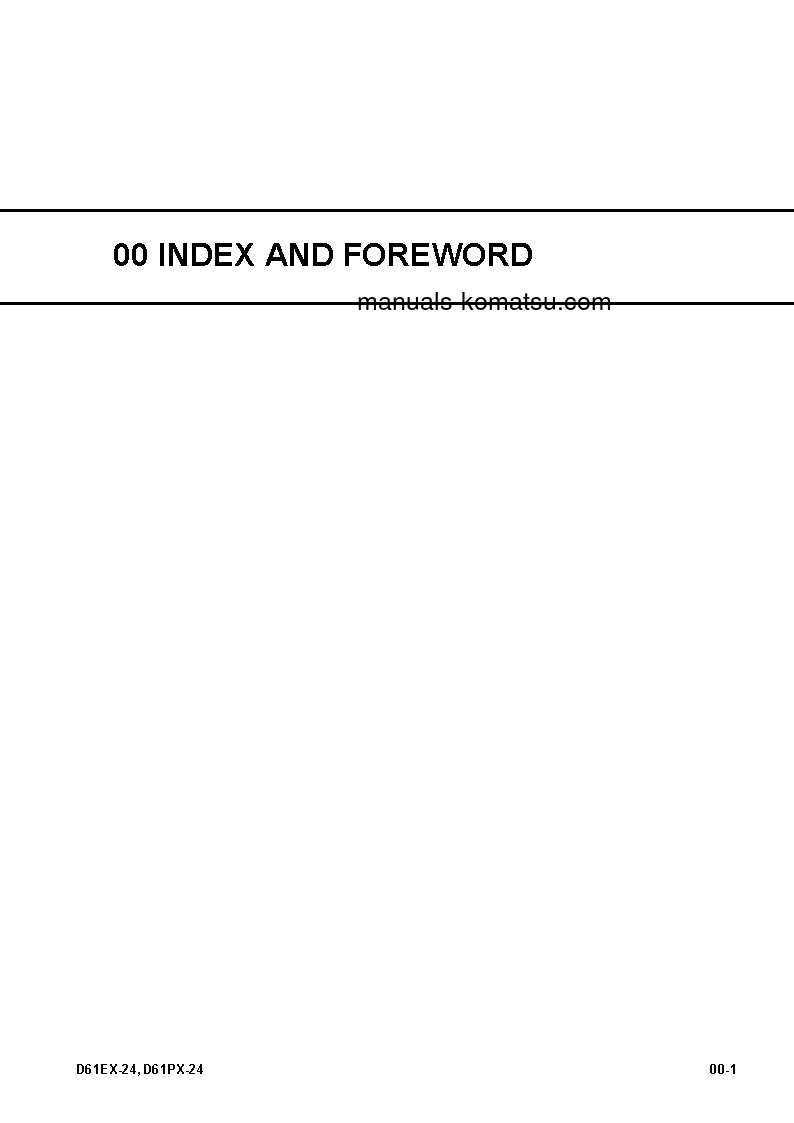 Protected: D61PX-24(JPN) S/N B60001-UP Shop (repair) manual (English)