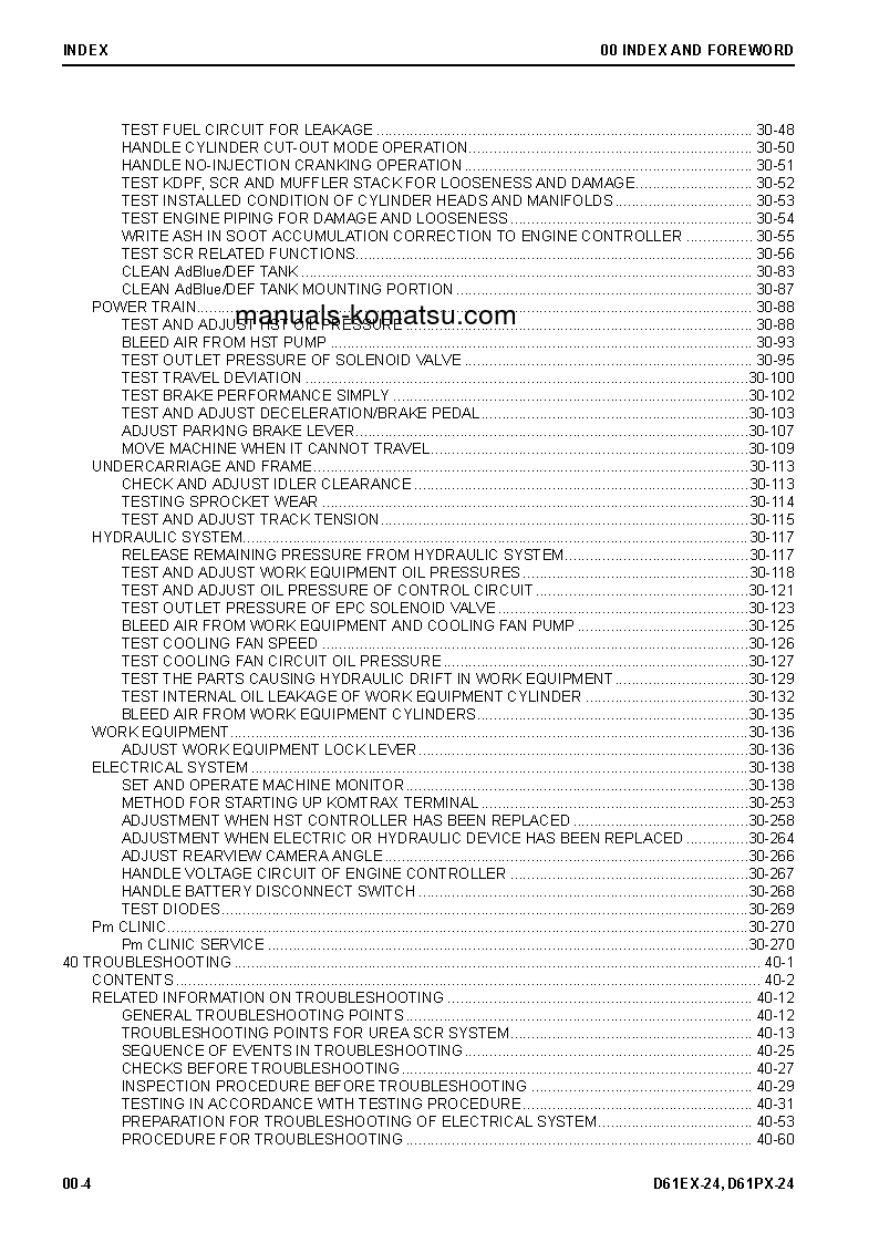 Protected: D61PX-24(JPN) S/N B60001-UP Shop (repair) manual (English)