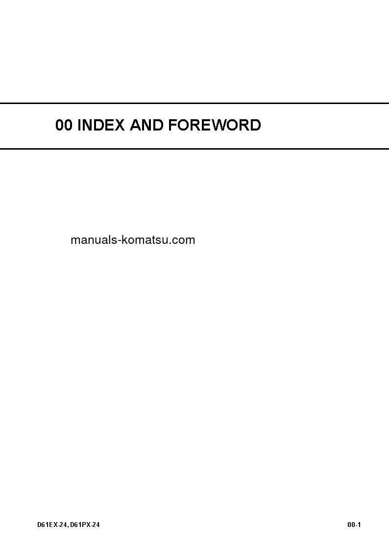 Protected: D61PX-24(BRA) S/N B60001-UP Shop (repair) manual (English)