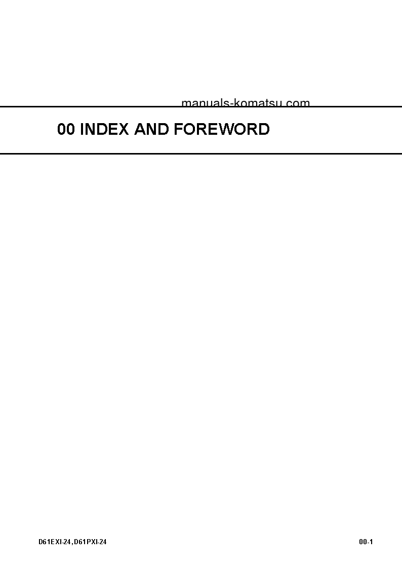 Protected: D61EXI-24(BRA) S/N B60001-UP Shop (repair) manual (English)