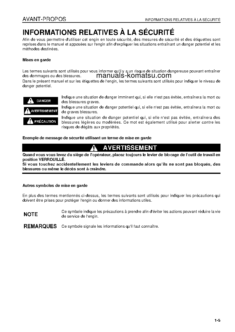 Protected: D61PX-15(BRA)-E0 S/N B46105-UP Operation manual (French)