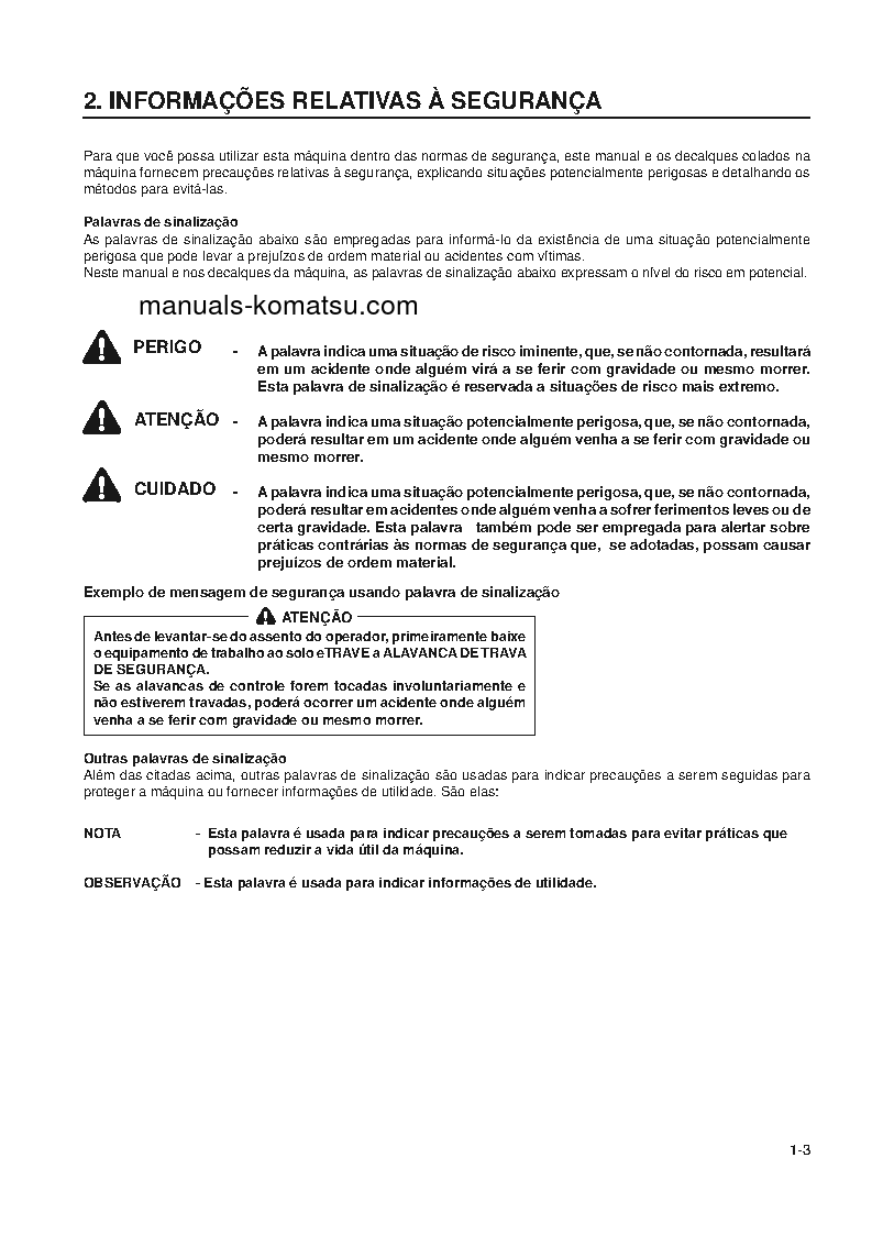 Protected: WD900-3(JPN) S/N 50001-UP Operation manual (Portuguese)