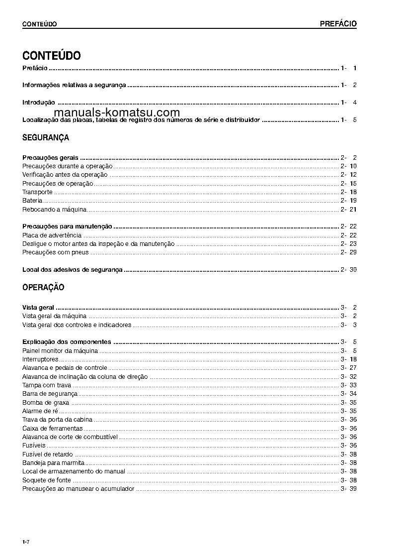 Protected: WD900-3(JPN) S/N 50001-UP Operation manual (Portuguese)