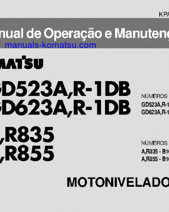 GD523A-1(JPN) S/N B1001-UP Operation manual (Portuguese)