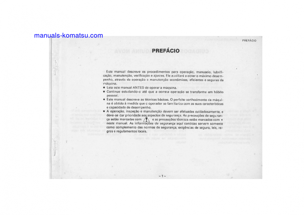 Protected: GD523R-1(JPN) S/N B1001-UP Operation manual (Portuguese)