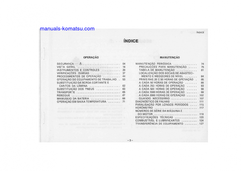 Protected: GD523R-1(JPN) S/N B1001-UP Operation manual (Portuguese)