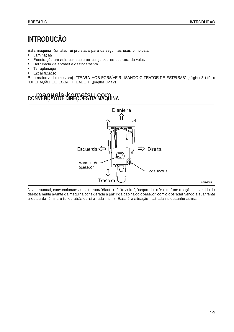 Protected: D275AX-5(JPN) S/N 20164-UP Operation manual (Portuguese)