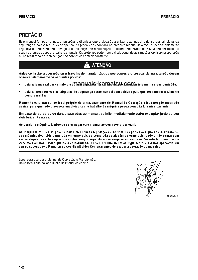 Protected: GD825A-2(JPN) S/N 12116-UP Operation manual (Portuguese)