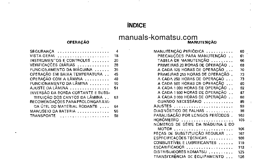 Protected: D50A-15(JPN) S/N B3231-UP Operation manual (Portuguese)
