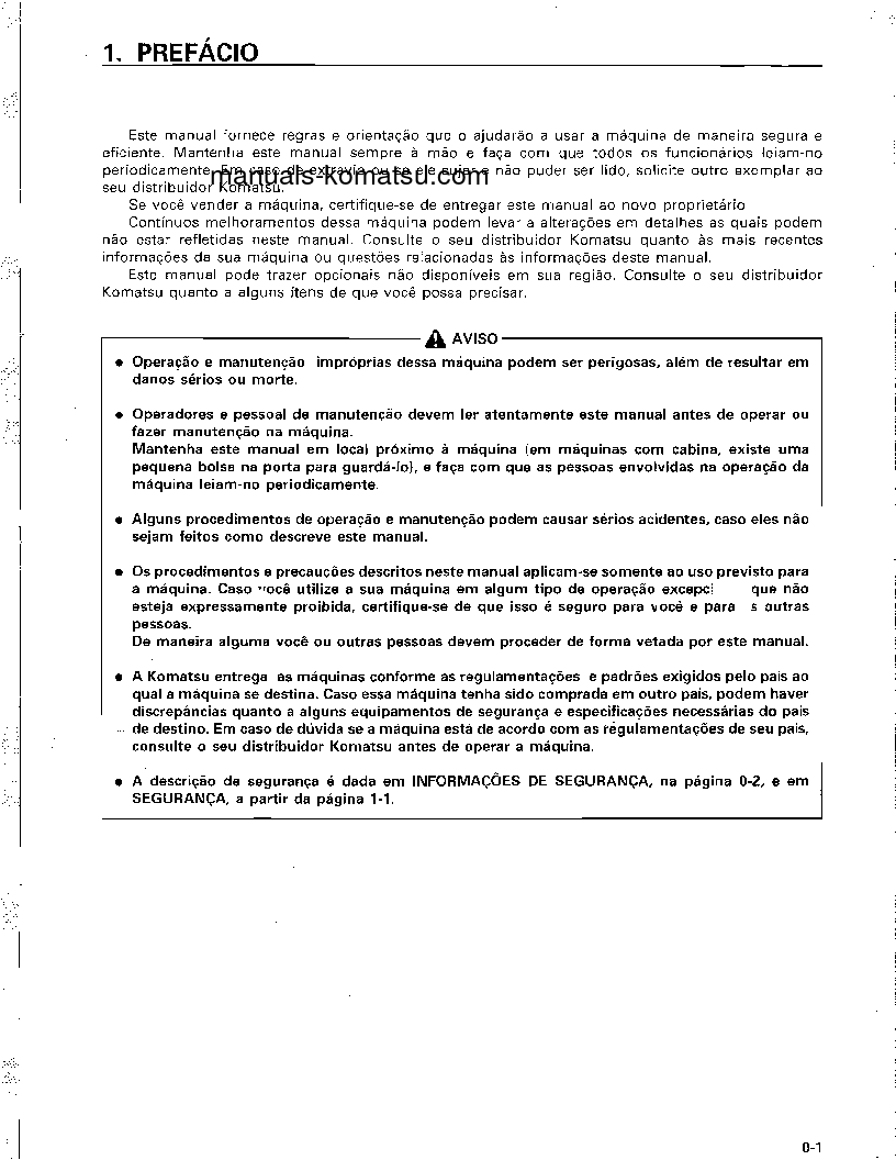Protected: D41A-6(JPN) S/N 20501-UP Operation manual (Portuguese)
