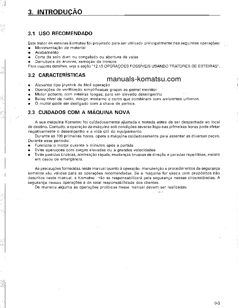 Protected: D41A-6(JPN) S/N 20501-UP Operation manual (Portuguese)