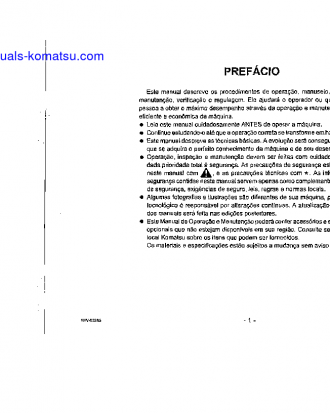 GD511A-1(JPN) S/N 10243-UP Operation manual (Portuguese)