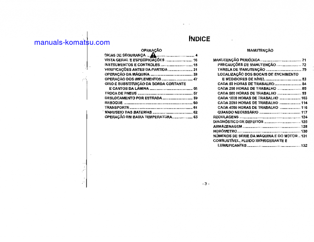 Protected: GD523A-1(JPN) S/N 30099-UP Operation manual (Portuguese)
