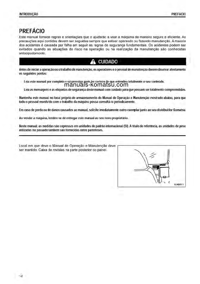 Protected: PC138US-8(GBR) S/N 22056-UP Operation manual (Portuguese)
