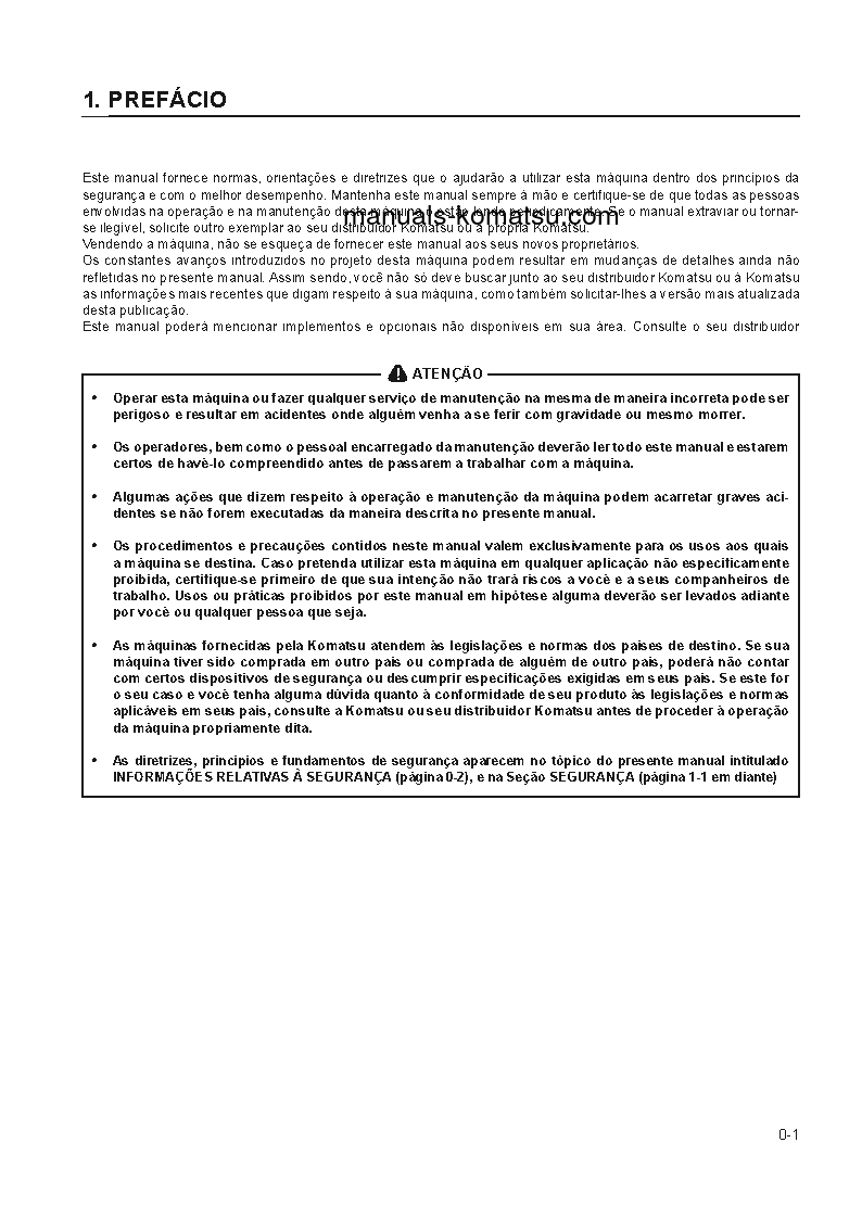 Protected: WA1200-3(JPN) S/N 50001-UP Operation manual (Portuguese)