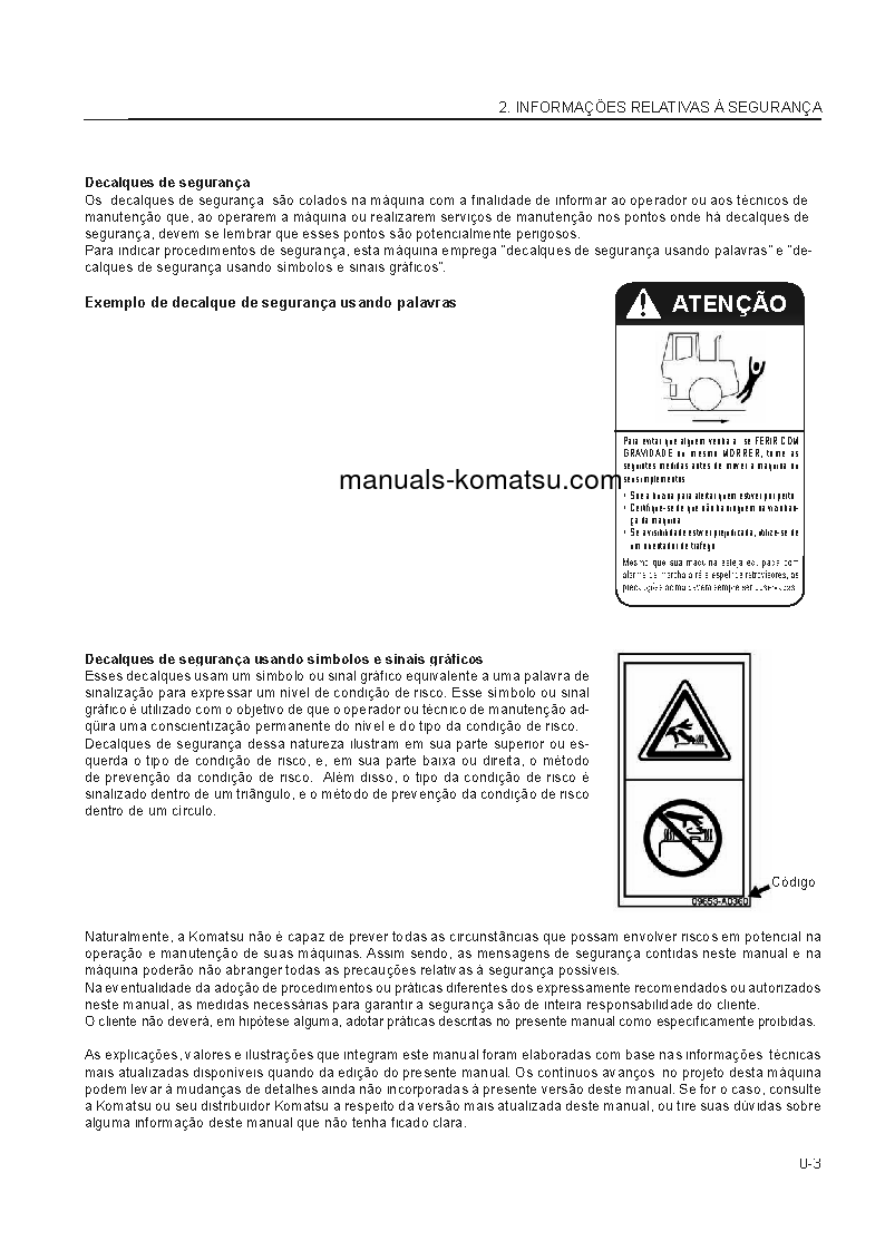 Protected: WA1200-3(JPN) S/N 50001-UP Operation manual (Portuguese)