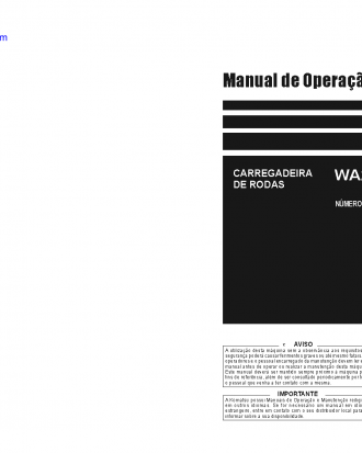 WA200-5(BRA) S/N B10922-UP Operation manual (Portuguese)