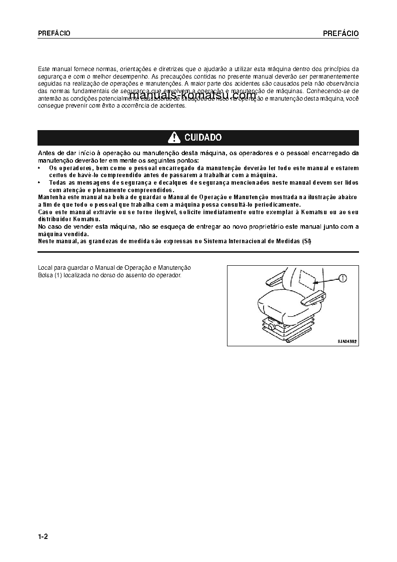 Protected: WA200-5(BRA) S/N B10922-UP Operation manual (Portuguese)
