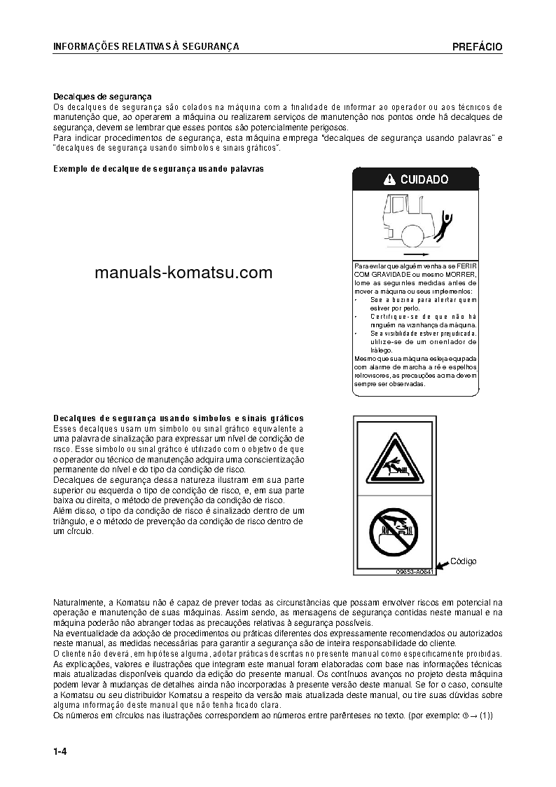 Protected: WA200-5(BRA) S/N B10922-UP Operation manual (Portuguese)