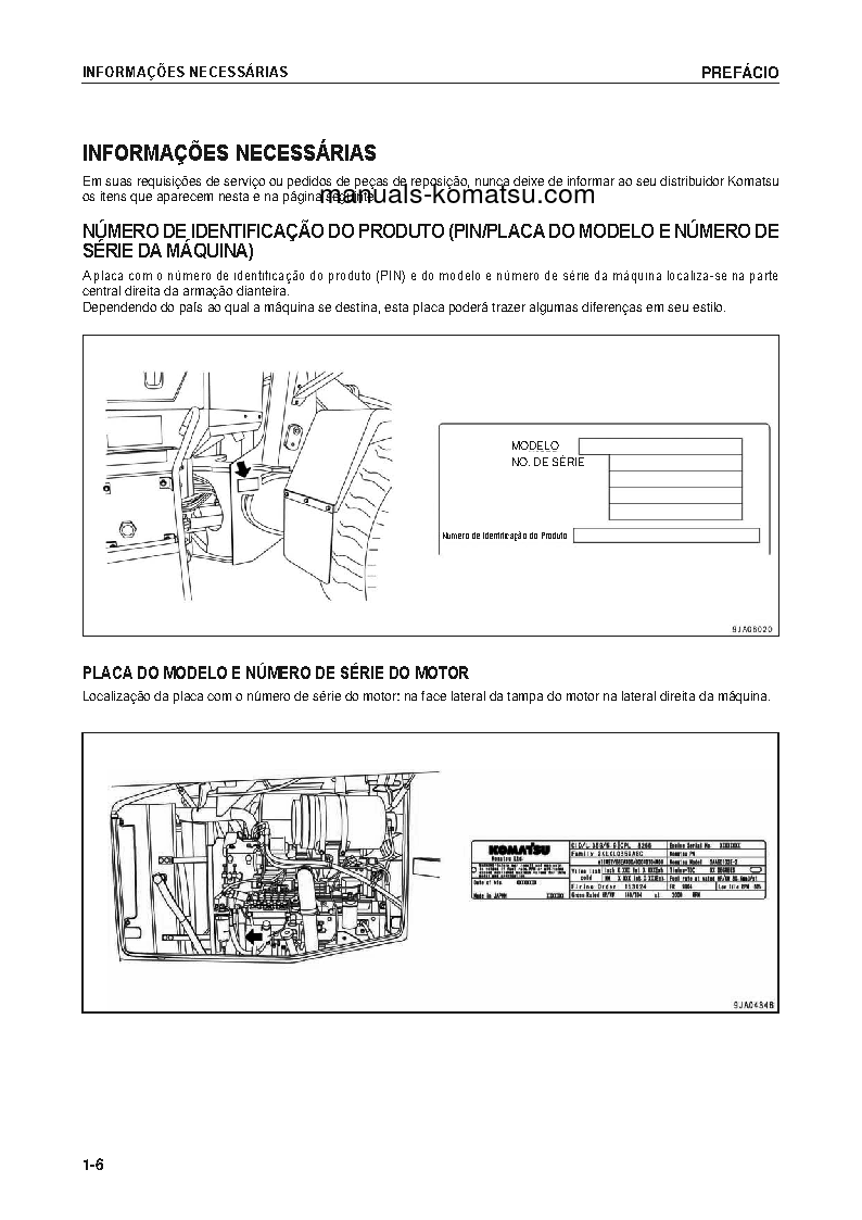 Protected: WA200-5(BRA) S/N B10922-UP Operation manual (Portuguese)