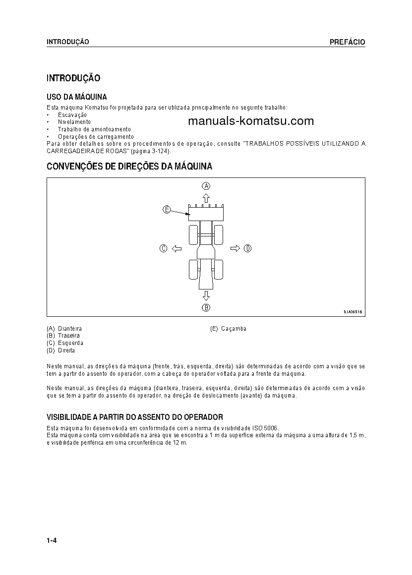 Protected: WA200-6(BRA) S/N B20001-UP Operation manual (Portuguese)