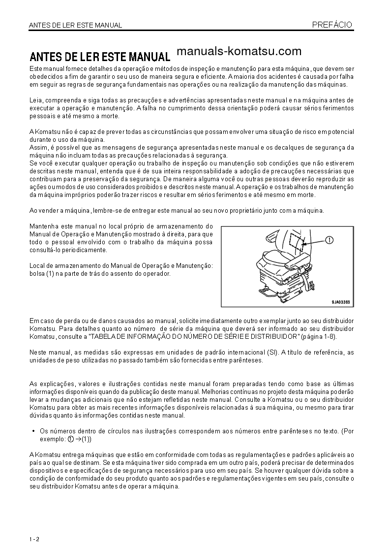 Protected: WA380-6(JPN) S/N 65001-UP Operation manual (Portuguese)